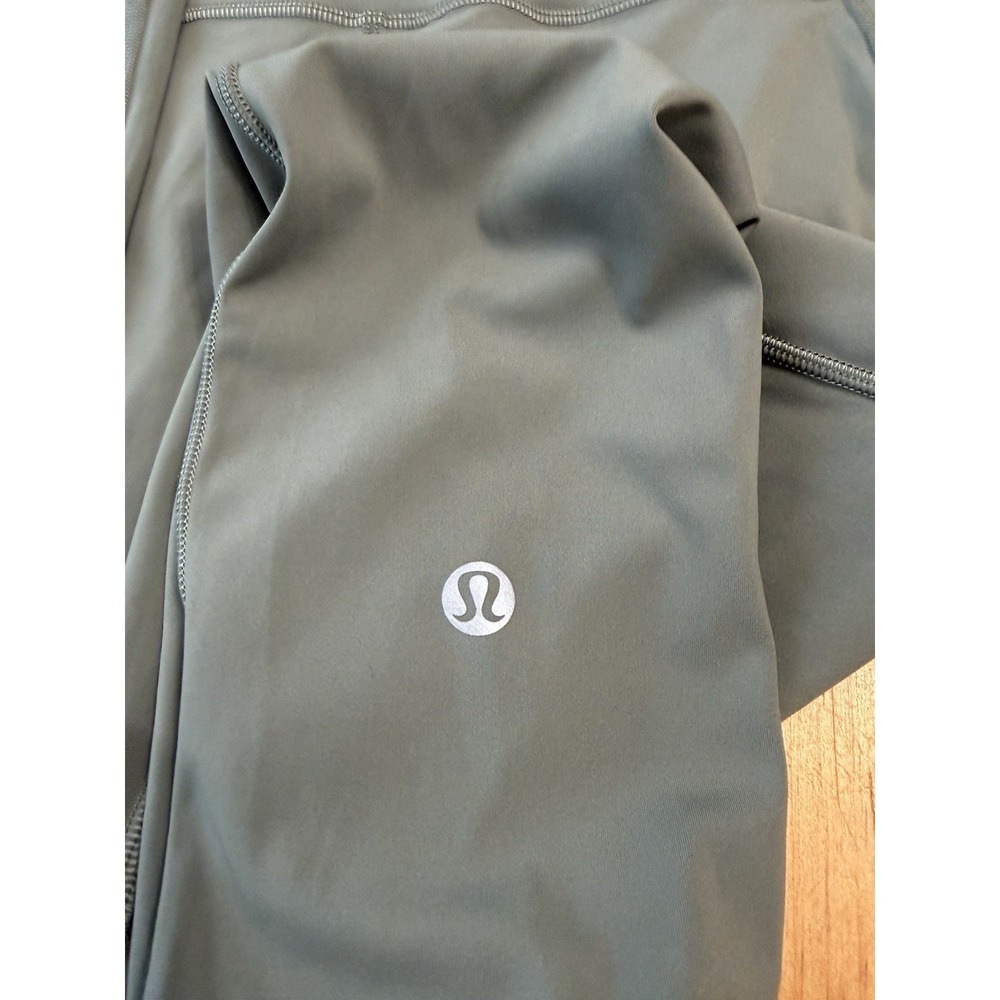 Lululemon Fast and Free Leggings 25in Green Olive Sage Size 10 - Picture 3 of 6